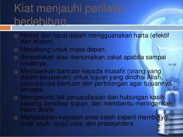 Israf, tabzir, gibah dan fitnah