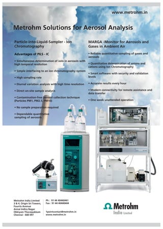 Aerosol analysis with Particle-into-liquid-sampler Ion Chromatography