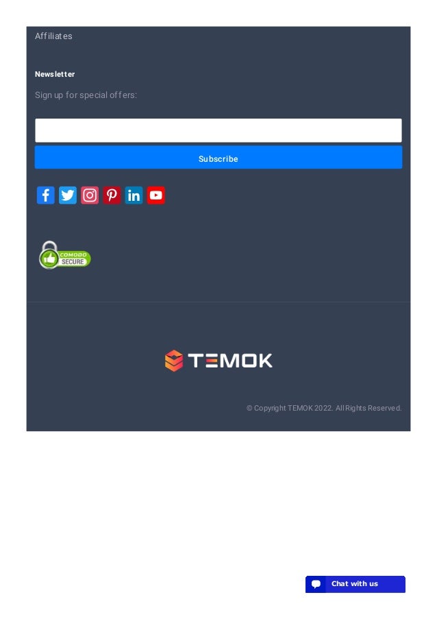 Affiliates
Subscribe
Newsletter
Sign up for special offers:
© Copyright TEMOK 2022. All Rights Reserved.
💬 Chat with us
💬 Chat with us
💬 Chat with us
💬 Chat with us
💬 Chat with us
💬 Chat with us
💬 Chat with us
💬 Chat with us
💬 Chat with us
💬 Chat with us
💬 Chat with us
💬 Chat with us
💬 Chat with us
 
