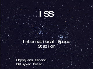 ISS International Space Station Coppejans Gerard Deluyker Peter 