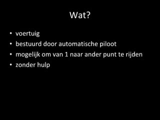 Autonome wagens