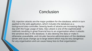 cybersecurity and sql injection for students | PPT