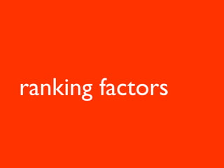 ranking factors
 