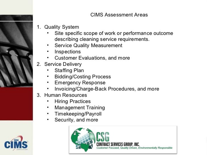 ISSA Janitorial CIMS Certification Overview