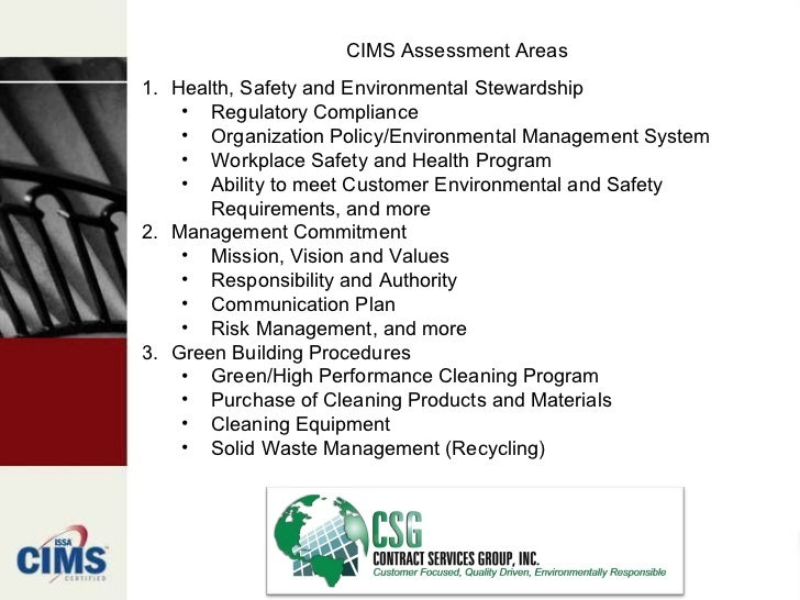 ISSA Janitorial CIMS Certification Overview