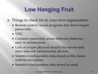 Penetration Testing as an auditing tool