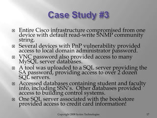 Penetration Testing as an auditing tool