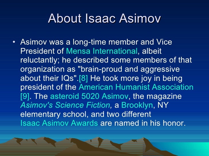 Image result for Isaac Asimov on MENSA