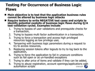 Security Exploit of Business Logic Flaws, Business Logic Attacks | PPT