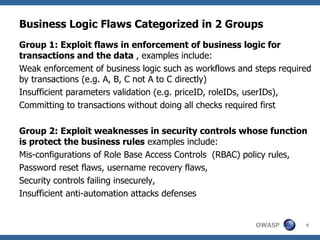 Security Exploit of Business Logic Flaws, Business Logic Attacks | PPT