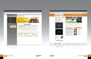 Web design
DESIGNFORTHEWEB
PAGE80
Stamp Refund DESIGNFORTHEWEB
PAGE81
Positive Plus
Web design
 