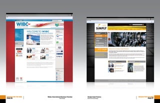 Web design
DESIGNFORTHEWEB
PAGE86
Wales International Business Chamber DESIGNFORTHEWEB
PAGE87
Simply Asset Finance
Brand and web design
 