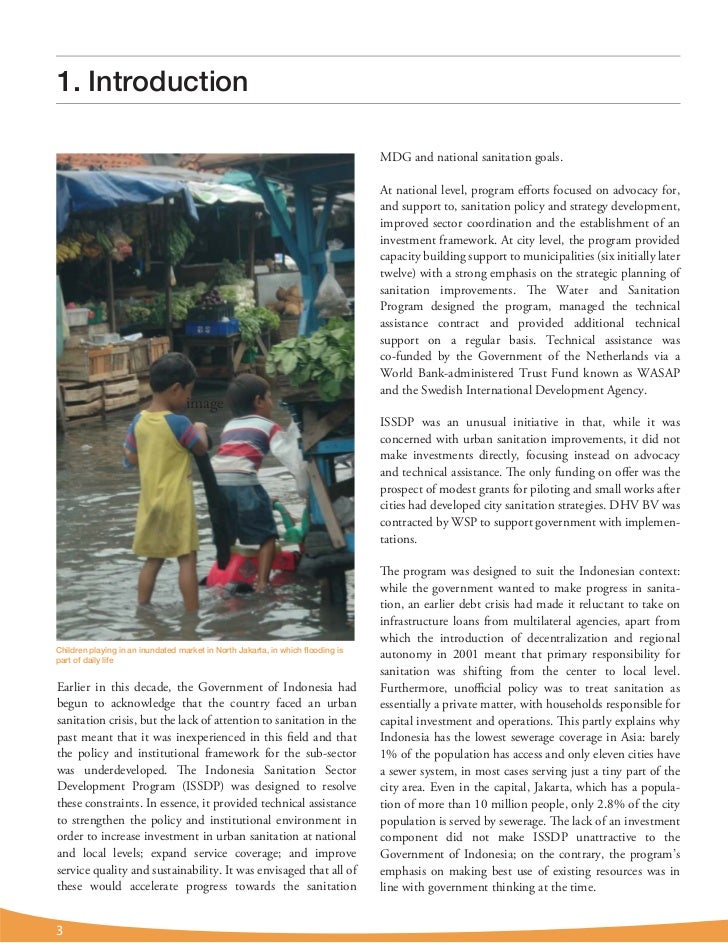 Lessons in Urban Sanitation Development