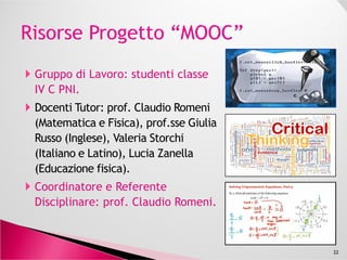 8. Scalable discussion forums & threads
9. Emergent students groups
10. Subtitles (classes and substitution)
11. Translation Fonte: EPFL Presentation-MOOCs-to-profs
22
Massive Open Online Academic Education programs
Concepts Massive open online course (MOOC), Open educational
resources, Open data, Gamification, Unbundling
2000s MIT OpenCourseWare, Khan Academy, China Open
Resources for Education, OCW Consortium
2010s Udacity, Coursera, edX
People Anant Agarwal, Sebastian Thrun, Peter Norvig, Salman
Khan, Andrew Ng, Daphne Koller
Fonte: en.wikipedia, edX
 