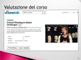 Quiz di verifica e autovalutazione
36
 