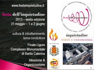 Obiettivi
Programma
Progetti
44
 