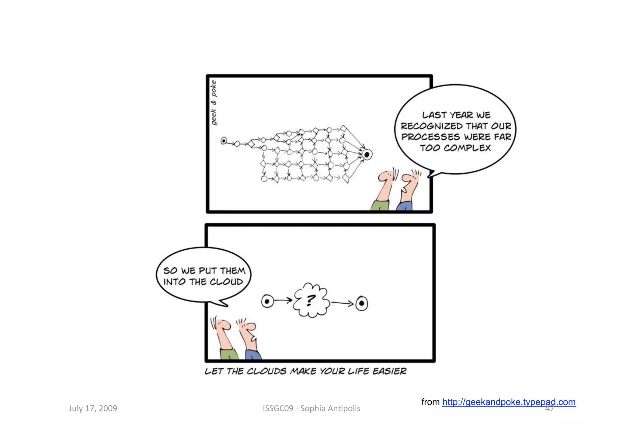 from http://geekandpoke.typepad.com
July 17, 2009    ISSGC09 ‐ Sophia An1polis                                 47 
 