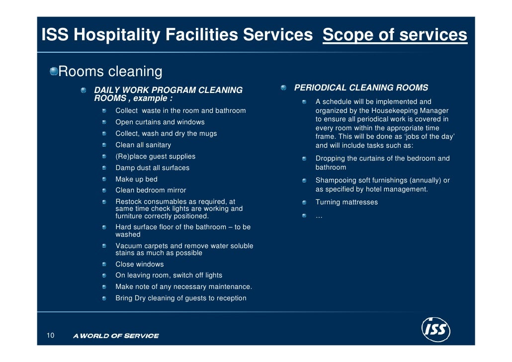 iss hospitality scope cleaning services