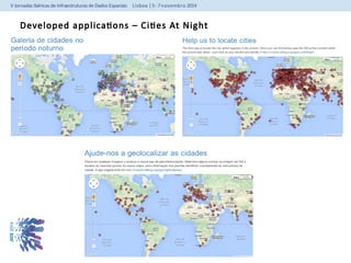 Developed applications – Cities At Night 
 