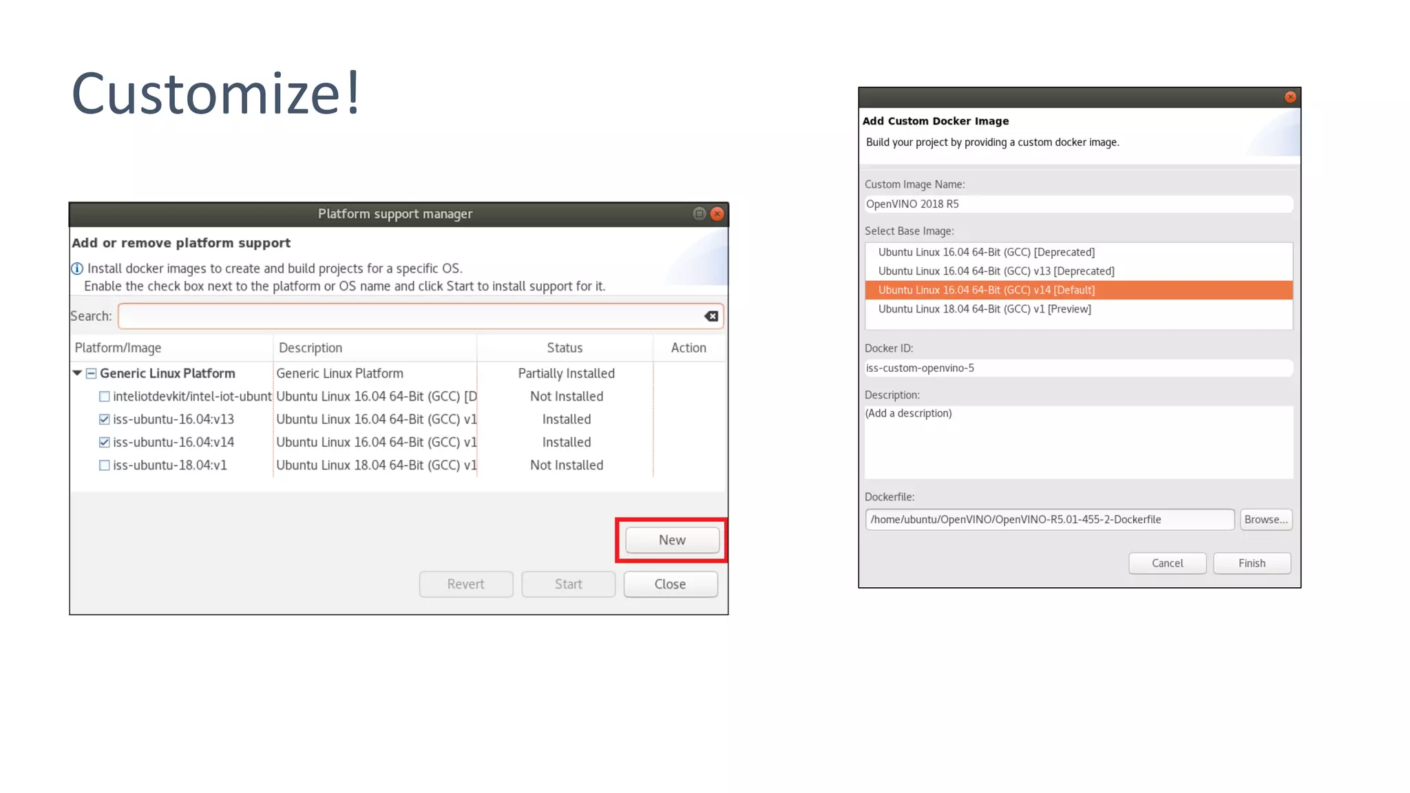 Intel Confidential Only - Do Not Forward
Customize!
 