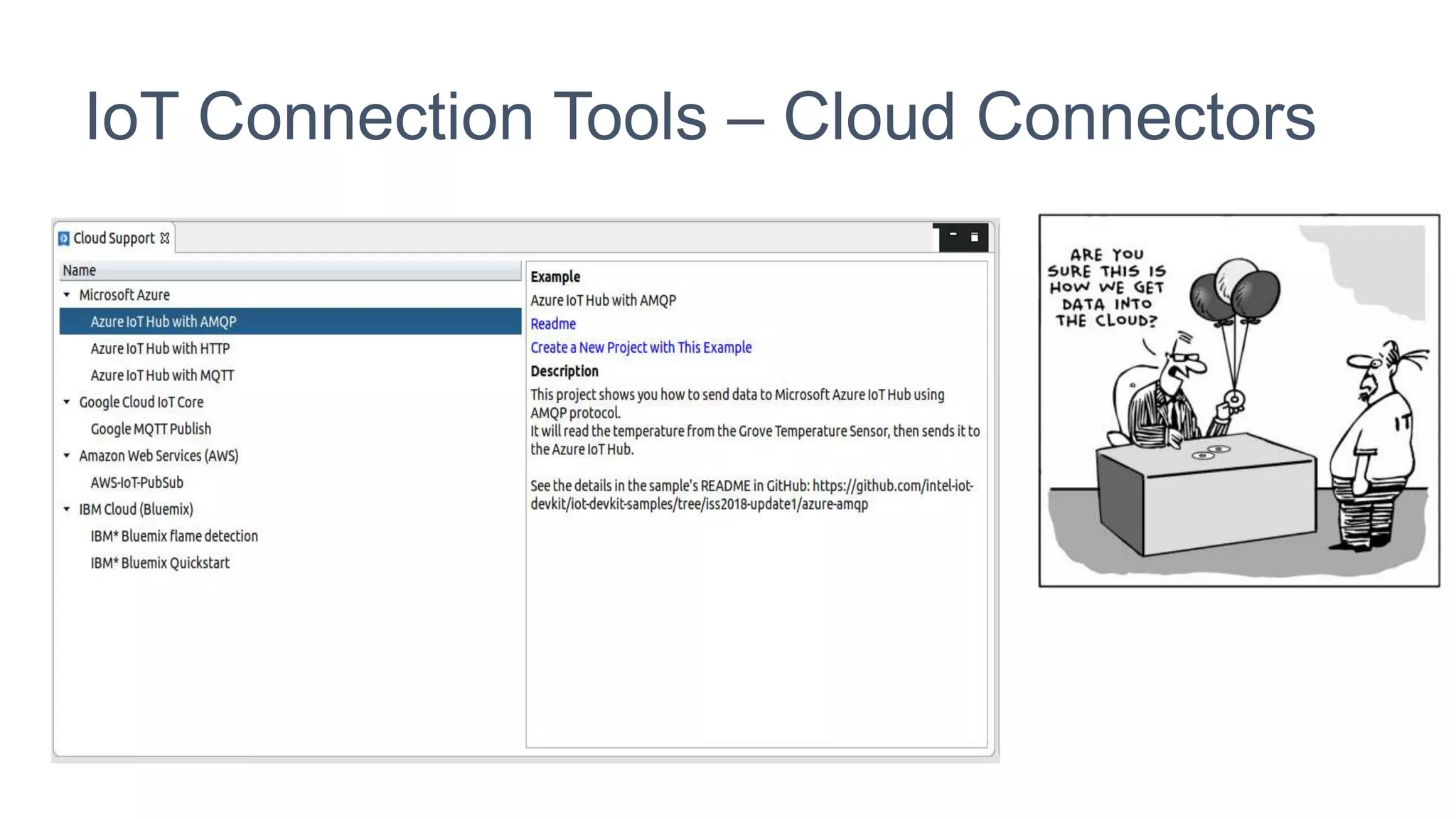 Intel Confidential Only - Do Not Forward 9
IoT Connection Tools – Cloud Connectors
 