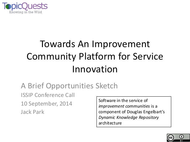 Towards An Improvement Community Platform for Service Innovation Slide 1
