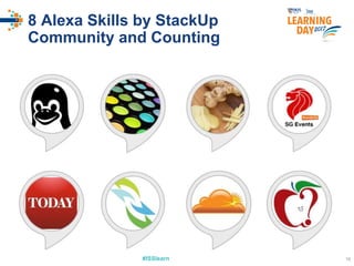 #ISSlearn 16
8 Alexa Skills by StackUp
Community and Counting
 