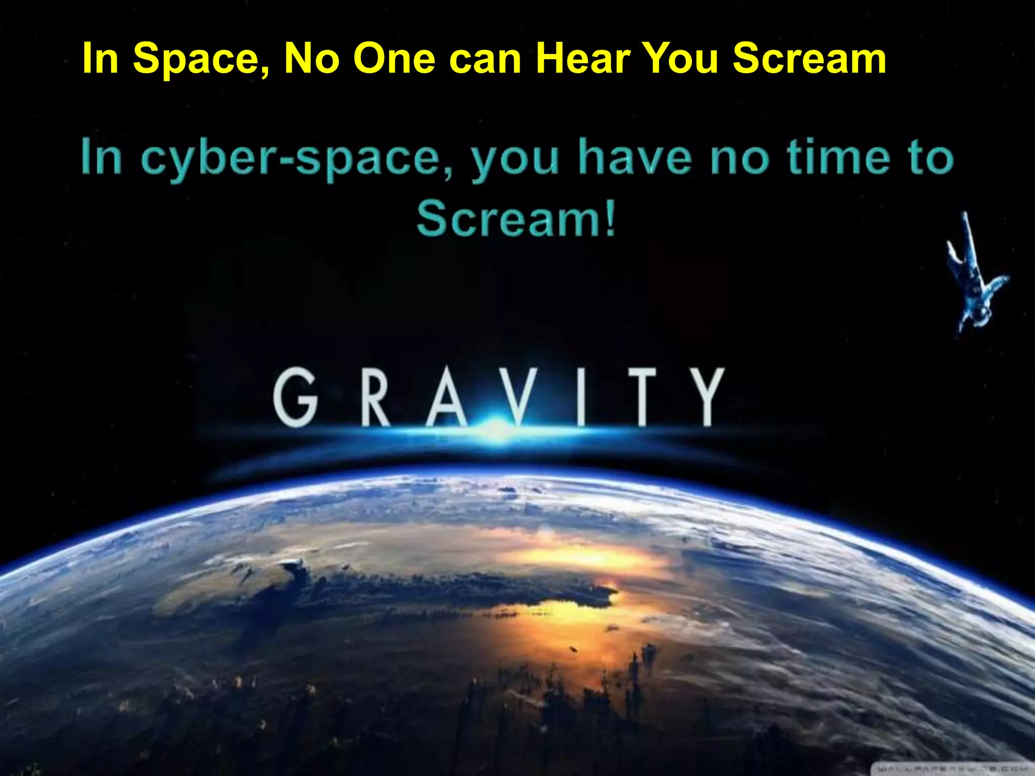 © 2017 National University of Singapore. All Rights Reserved#ISSlearn © 2017 National University of Singapore. All Rights Reserved
© 2016 National University of
Singapore. All Rights Reserved
31
In Space, No One can Hear You Scream
 