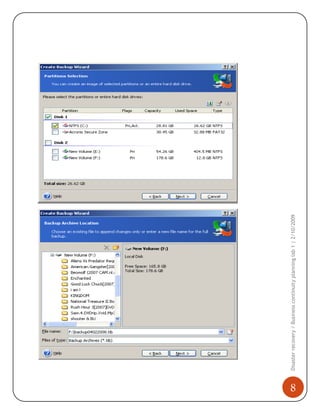 8

Disaster recovery / Business continuity planning lab 1 | 2/10/2009

 