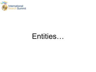 Entities…
 