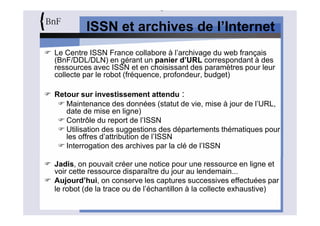 JCR Sudoc PS 2010 -  Point sur le circuit des demandes adressées à l'ISSN