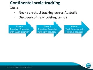 Towards Continental-scale Tracking of Flying Foxes Slide 10