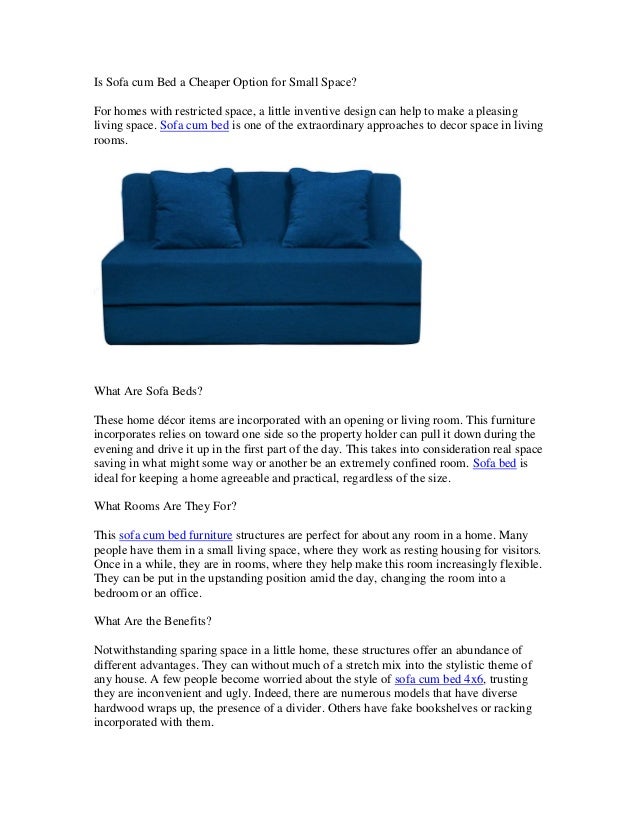 Is Sofa Cum Bed A Cheaper Option For Small Space