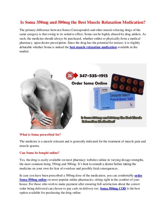 Buy Soma Online 500mg