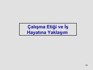 Çalışma Etiği ve İş Hayatına Yaklaşım   