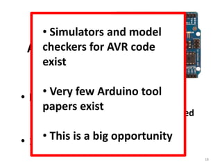  Simulators and model checkers for AVR code exist