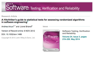 ISSTA'16 Summer School: Intro to Statistics