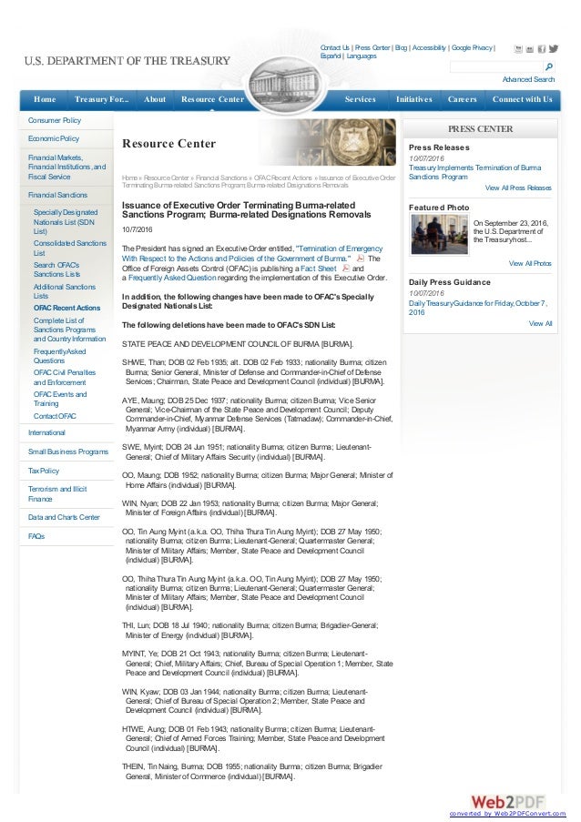 Issuance of stock options to the executives