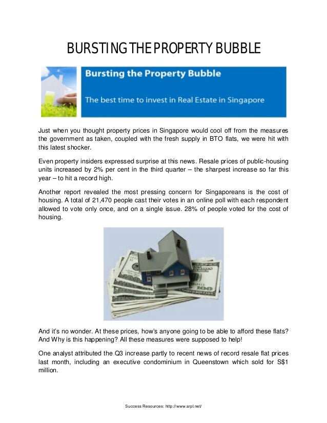 Bursting The Property Bubble Is Success Resources Scam
