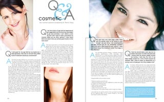 Q
                                                                        cosmetic                          
                                                                          Your cosmetic questions answered by Dr. Patrick Treacy




                                                                            Q
                                                                                         I am forty years of age and am beginning to
                                                                                         get saggy jowls and my neck has now begun
                                                                                         to get very wrinkled. I can’t afford a neck
                                                                                         lift and I don’t want to have a procedure so



                                         