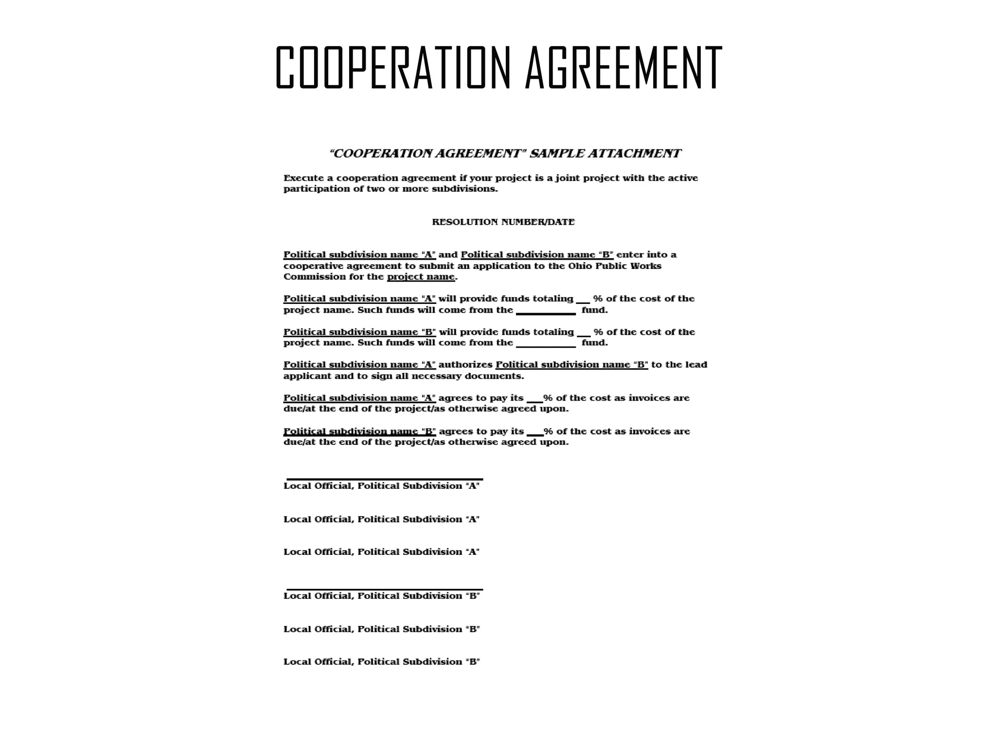 COOPERATION AGREEMENT 