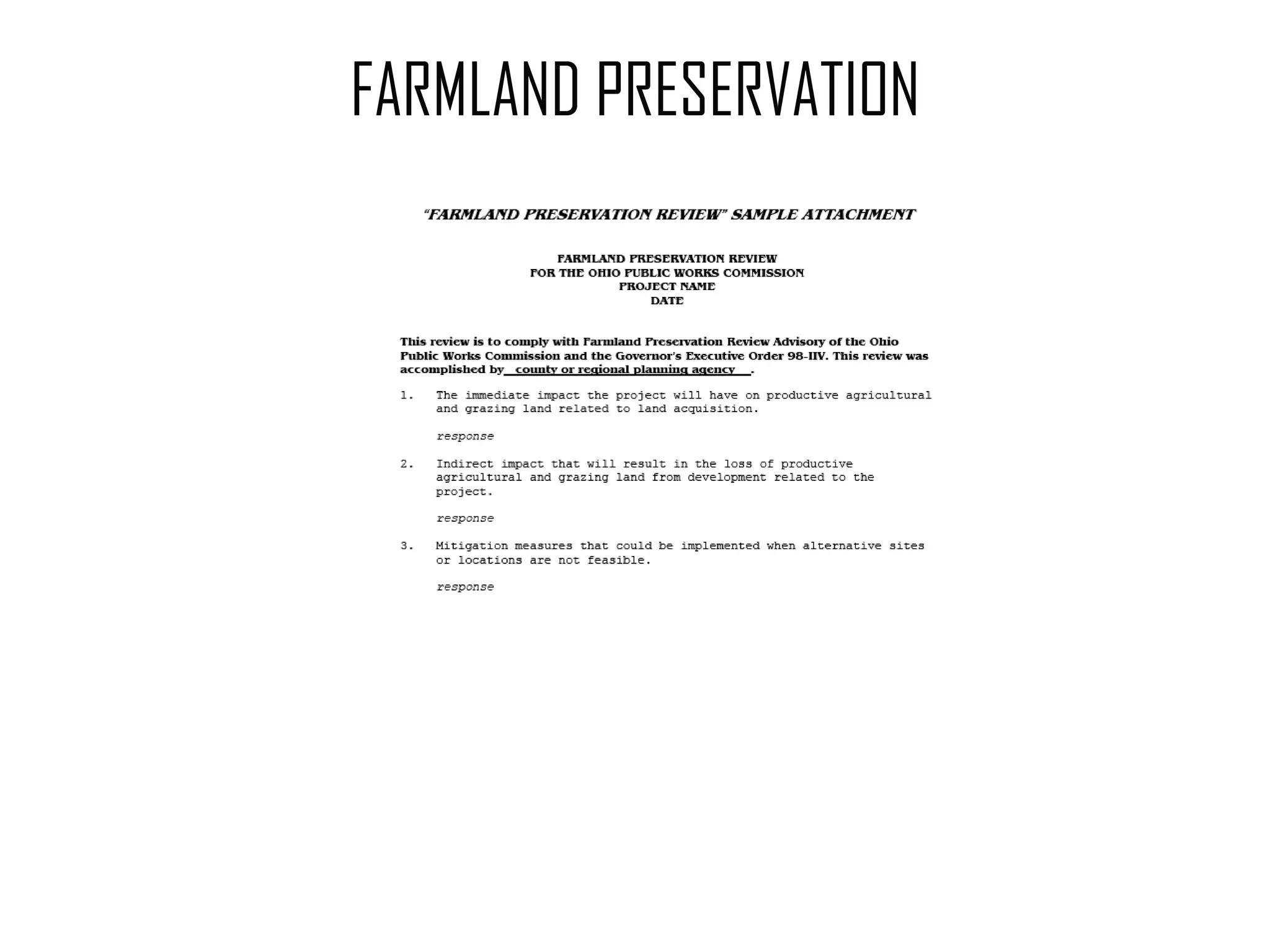 FARMLAND PRESERVATION 