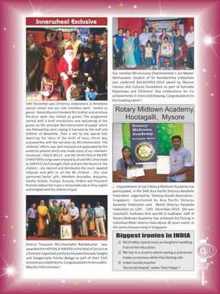Innerwheel Exclusive
19th December was Christmas celebrations at Nireekshe
special school and our club members were invite...