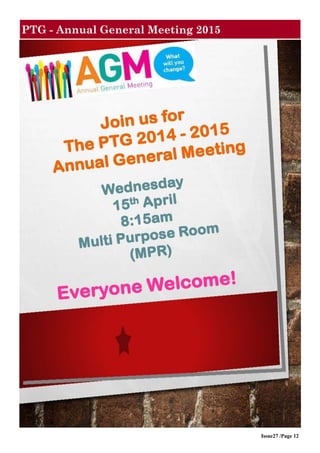 Issue27 /Page 12
PTG - Annual General Meeting 2015
 