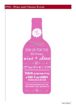 PTG - Wine and Cheese Event
Issue 3 /Page 11
 