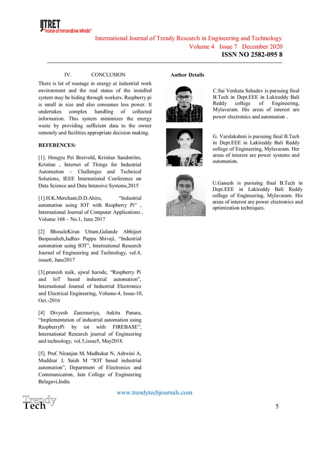 IOT based Industrial Automation using Raspberry Pi | PDF