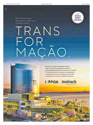 112 Jornal do Comércio
Sexta-feira, 29 de Abril de 2022 Marcas de Quem Decide
 