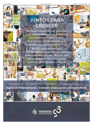 Sexta-feira, 29 de Abril de 2022
Jornal do Comércio Marcas de Quem Decide 57
 