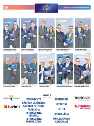 58 CadernoEspecialdoJornaldoComércio MARCASDEQUEMDECIDE2022
ESPUMANTE
FÁBRICA DE ÔNIBUS
FARINHA DE TRIGO
FARMÁCIA
FERRAMENTA
MANUAL
FERRAMENTA
MOTORIZADA
FUNERÁRIA
HOSPITAL
HOTEL
IMOBILIÁRIA
IMPLEMENTOS
AGRÍCOLAS
GRUPO 7
LUCAS SAPORITI/DIVULGAÇÃO/JC LUCAS SAPORITI/DIVULGAÇÃO/JC LUIZA PRADO/JC CARLOSCHAVES/JC LUIZA PRADO/JC
LUIZA PRADO/JC LUIZA PRADO/JC CARLOS CHAVES/JC LUCAS SAPORITI/DIVULGAÇÃO/JC CARLOSCHAVES/JC
PresidentedoCIEE,MarivaldoTumelero,
eClovis Gusso (Tramontina)
Prefeito em exercício, Ricardo Gomes, e
Cláudio Guenther (Stihl)
Presidente da CDL Poa, Irio Piva,
e Ary Bortolotto (Angelus)
Presidente Federasul, Anderson
Cardoso, e Mohamed Parrini (Moinhos)
Juliano Bragatto Abadie, do CRC-RS,
e Ingo Voelcker (Auxiliadora Predial)
Presidente Federasul, Anderson
Cardoso, e Alan Buzin (Salton)
Presidente Federasul, Anderson
Cardoso, e Oscar Ló (Garibaldi)
Deputado estadual Ernani Polo e
Adriana Terres Angar (Marcopolo)
Juliano Bragatto Abadie, do CRC-RS,
e Cristiano Miguel (Orquídea)
JúlioMottinNeto(Panvel)eo
presidentedoCIEE,MarivaldoTumelero
Vivaasuacasa
 