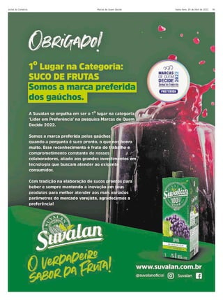 Sexta-feira, 29 de Abril de 2022
Jornal do Comércio Marcas de Quem Decide 95
 